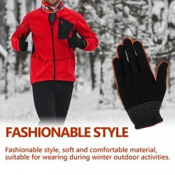Houkea Nylon Gloves, Winter Outdoor Sports Skiing Cold Hand Care Massage Heat Warm Gloves