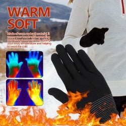 Houkea Nylon Gloves, Winter Outdoor Sports Skiing Cold Hand Care Massage Heat Warm Gloves