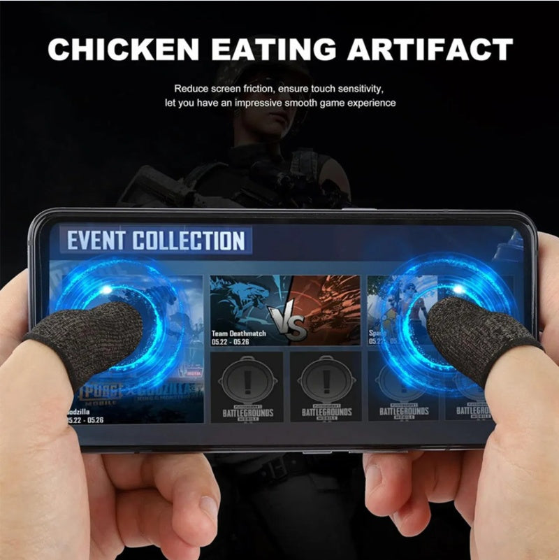 10 Pcs Screen  Gaming Finger Sleeve Game Controller Mobile Sweatproof Gloves