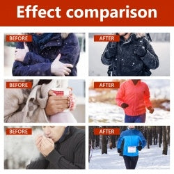 Houkea Nylon Gloves, Winter Outdoor Sports Skiing Cold Hand Care Massage Heat Warm Gloves