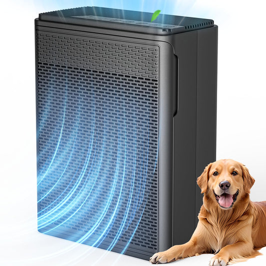 Air Purifiers for Home Pets Covers Up to 1500 Sq Ft,H13 Hepa Filter with Washable Pre-Filter,Pet Hair Dander Smoke Air Cleaner,22 dB Quiet Sleep for Living Room Bedroom Kitchen,P280 (Black)