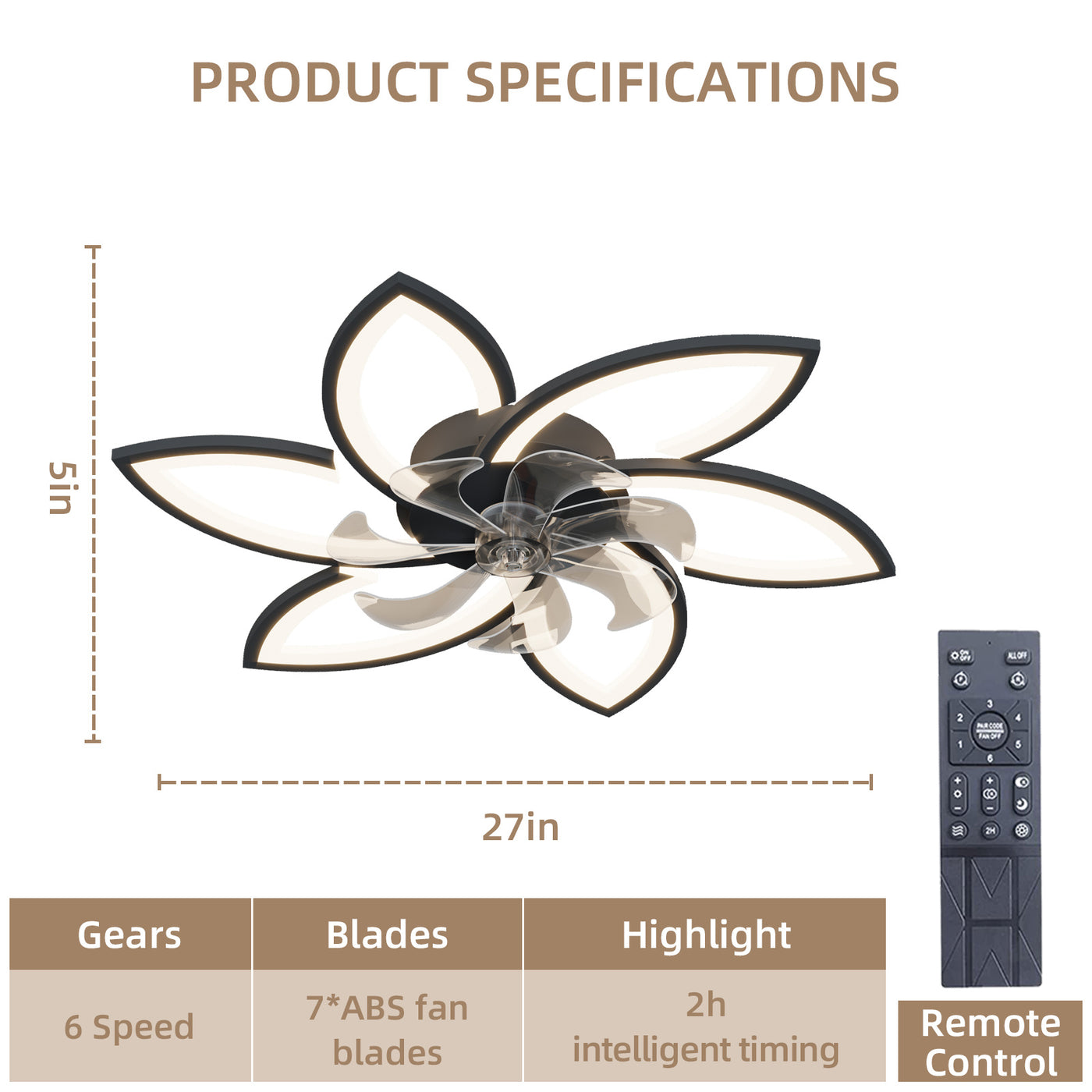 Acrylic Ceiling Fan