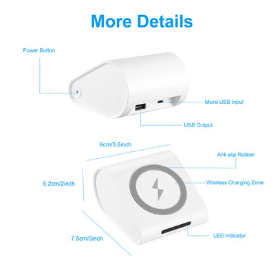 1Pc 10400mAh Qi Wireless Charging Power Bank  For IOS Phone XS MAX XR Galaxy S10 S9 Note 9