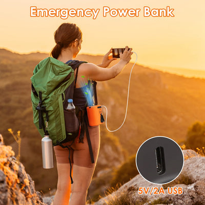 1Pc 5 In 1 Portable Waist Clip Fan With 5 Speeds Flashlight 1WmAh Battery Operated Personal Wearable Turbo Belt Fan Hands-Free Neck Fan For Camping Travel Job Site