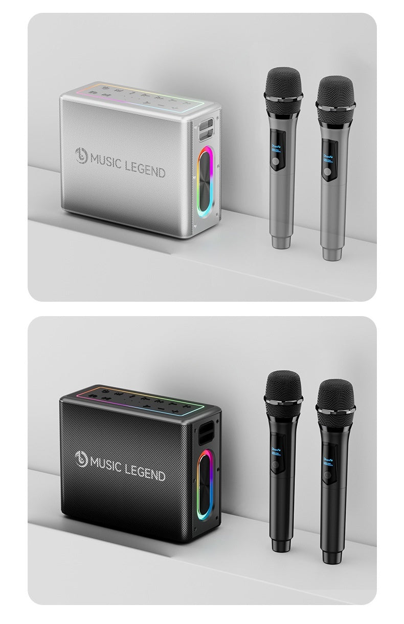 High-power Outdoor Karaoke Bluetooth Audio Mobile Karaoke With Microphone Sound Card